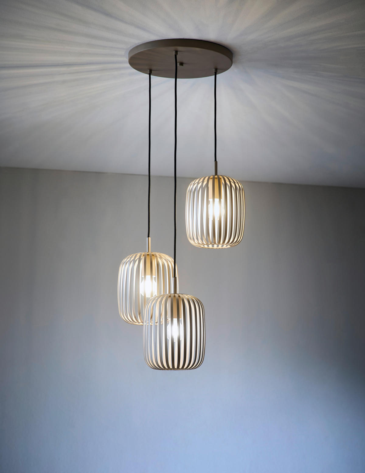 ZÁVĚSNÉ SVÍTIDLO, 46/110 cm  - pískové barvy, Design, kov (46/110cm)