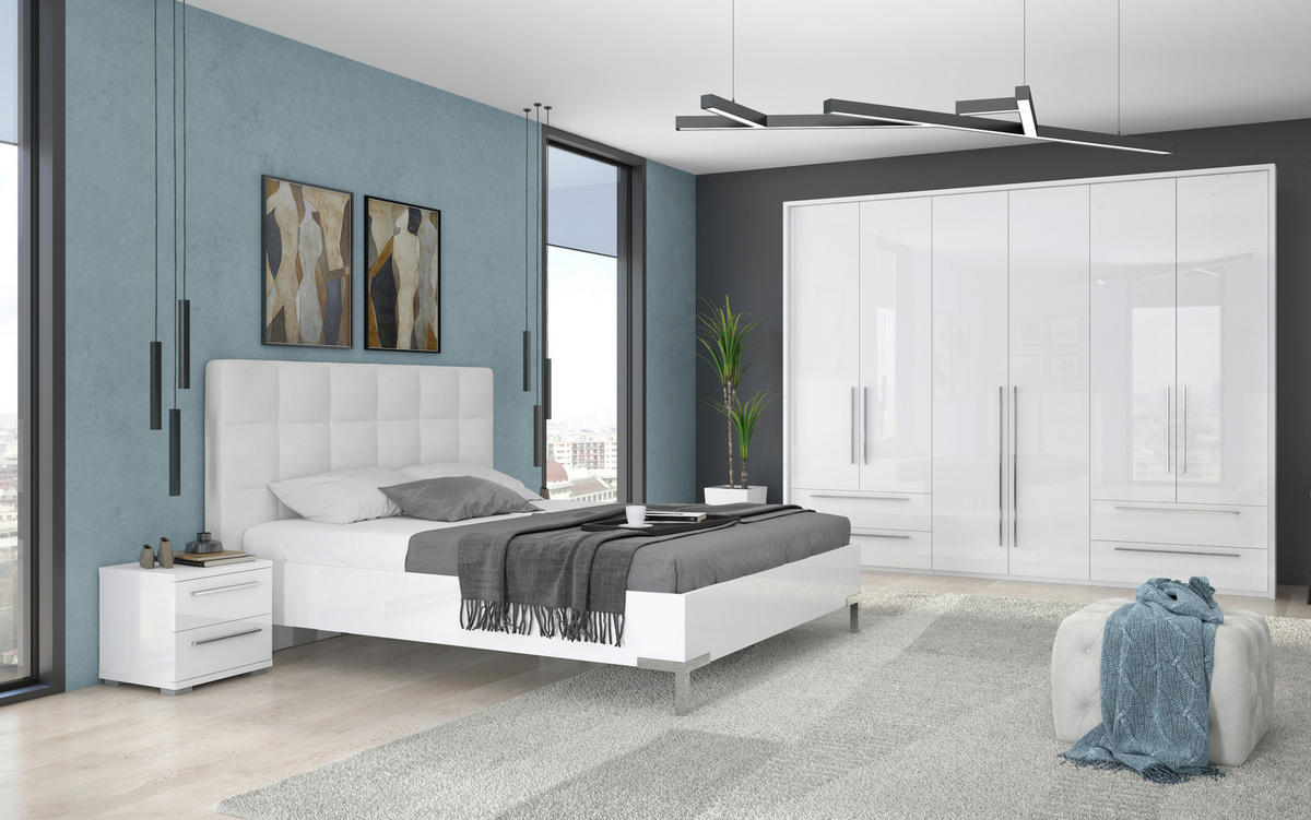 ORMAR SA KLASIČNIM VRATIMA bela, bela visoki sjaj  277/226/60 cm  - bela visoki sjaj/bela, Dizajnerski, pločasti materijal/plastika (277/226/60cm)