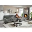 ECKSOFA in Chenille, Flachgewebe Dunkelgrau  316/175 cm  - Dunkelgrau/Schwarz, Design, Textil/Metall (316/175cm) - Dieter Knoll