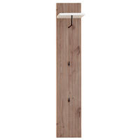 GARDEROBENPANEEL  in 30/160/25 cm  - Weiss/Eichefarben, Design, Holzwerkstoff (30/160/25cm) - Voleo