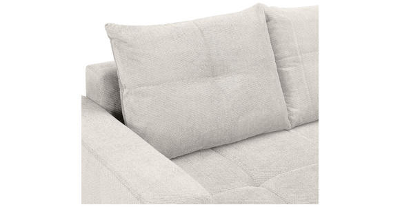 ECKSOFA  in Webstoff Weiß  - Schwarz/Weiß, KONVENTIONELL, Textil/Metall (292/192cm) - Carryhome