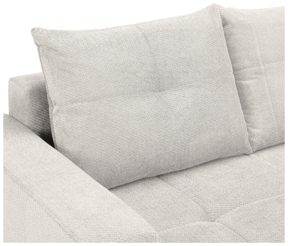 HÖRNSOFFA i vävt tyg vit  - vit/svart, Klassisk, metall/textil (292/192cm) - MID.YOU