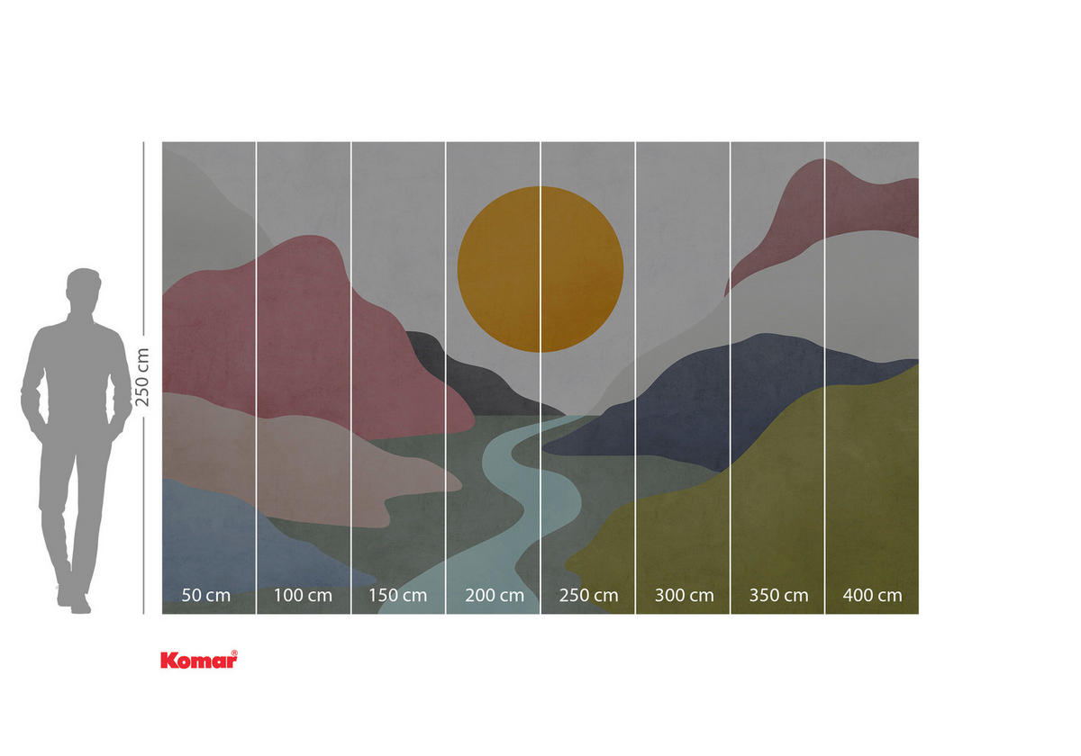 NON WOVEN-TAPET 400/250 cm  - multicolor, Basics (400/250cm) - Komar