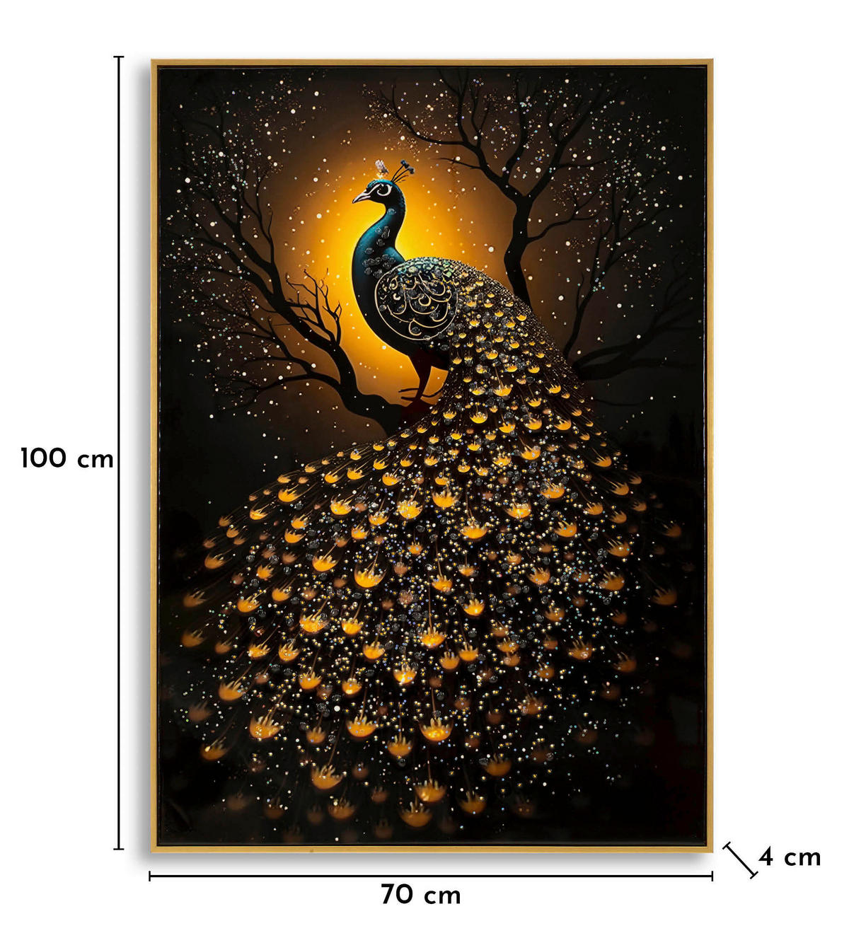 LEINWANDBILD  - Goldfarben, Design, Holz/Kunststoff (70/100/4cm)