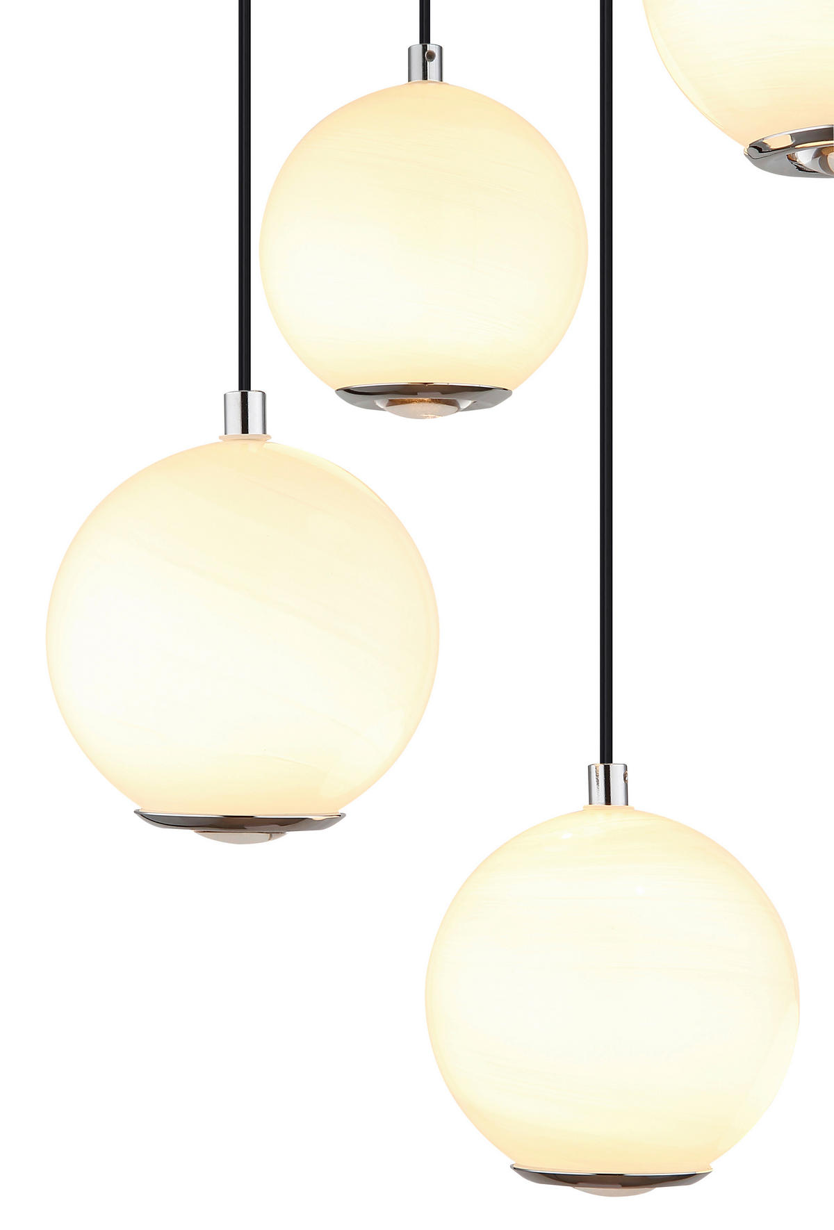 VISEČA LED-SVETILKA  SIMMONS //3000, 4000, 6000 K/230 V/ - barve kroma/siva, Konvencionalno, kovina/umetna masa (39/150cm) - Globo