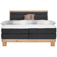 BOXSPRINGBETT 180/200 cm  in Anthrazit, Eichefarben  - Eichefarben/Anthrazit, Natur, Holz/Textil (180/200cm) - Valnatura