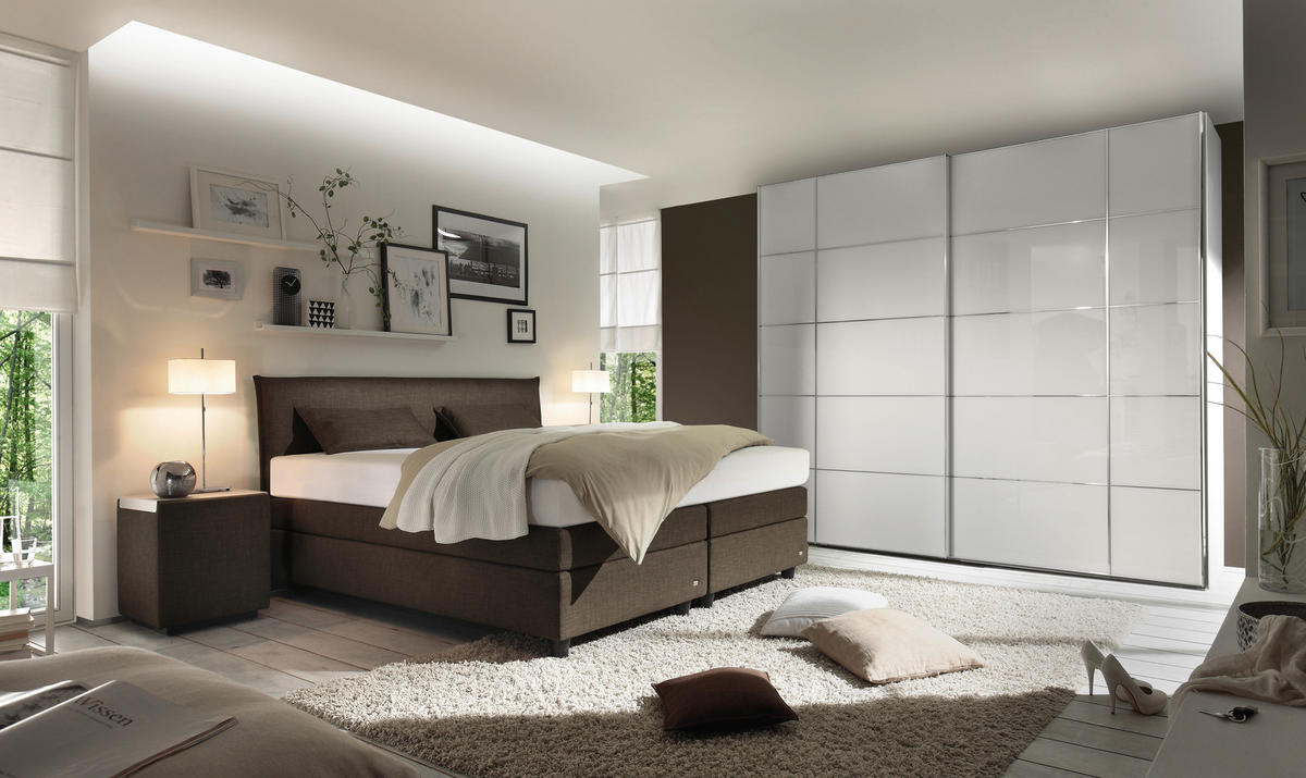 BOXSPRINGBETT 180/200 cm  in Anthrazit, Schwarz  - Anthrazit/Schwarz, Design, Kunststoff/Textil (180/200cm) - RUF Betten