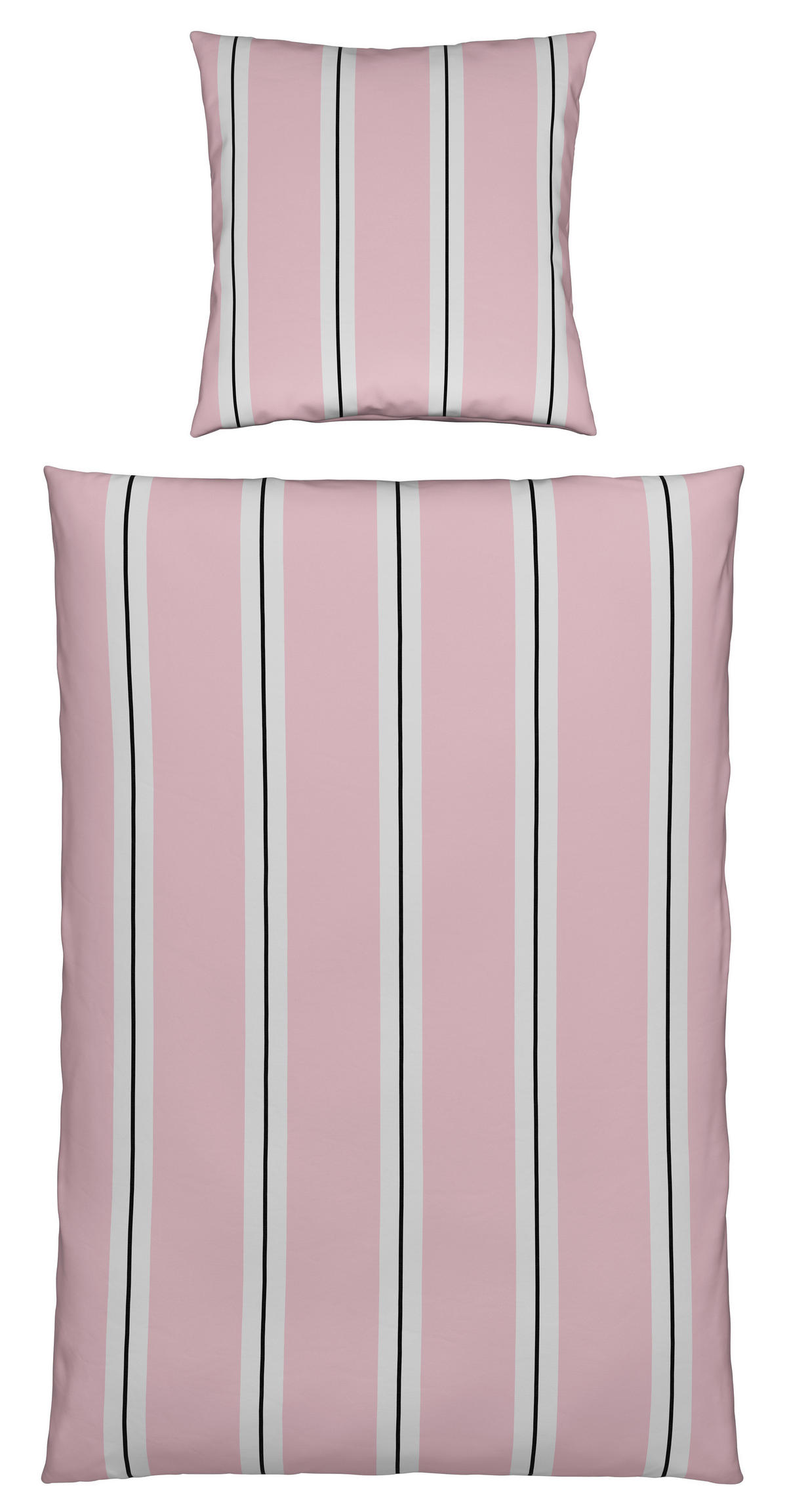 BETTWÄSCHE Stripes Renforcé 135/200 cm  - Pink, KONVENTIONELL, Textil (135/200cm) - Novel