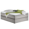 BOXSPRINGBETT 160/200 cm  in Hellgrau  - Hellgrau/Schwarz, Design, Textil (160/200cm) - home24