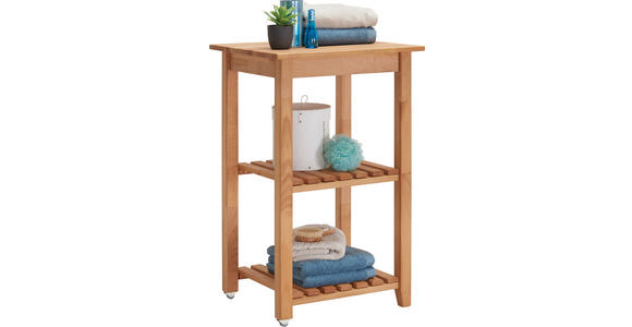 SERVIERWAGEN Buche massiv Buchefarben  - Buchefarben, Trend, Holz/Kunststoff (53/85/46cm) - Carryhome