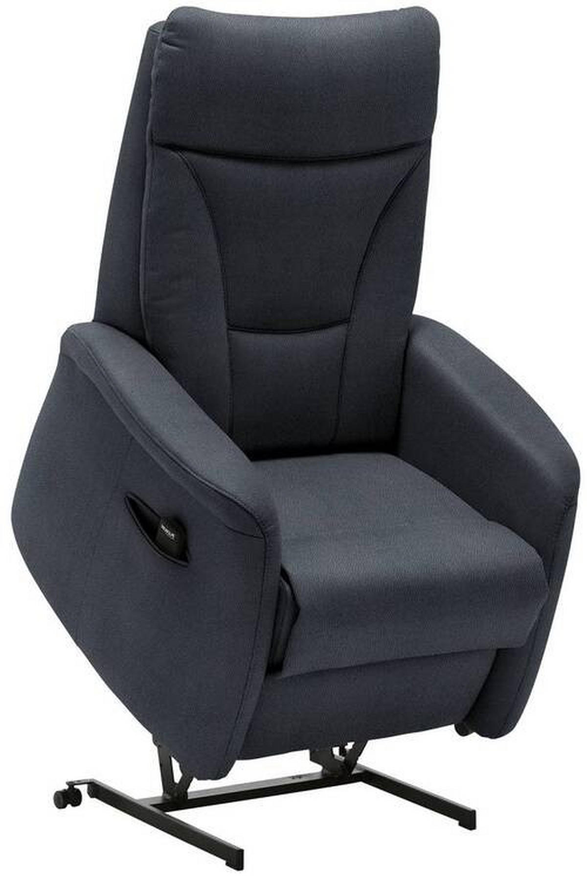 FERNSEHSESSEL in Mikrofaser Dunkelblau  - Schwarz/Dunkelblau, Konventionell, Textil (78/108/90cm) - Valdera