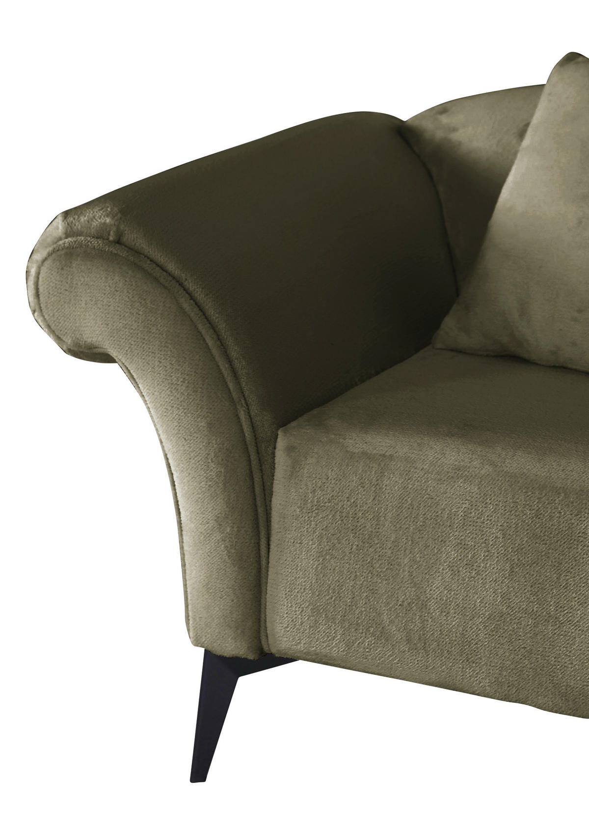 SESSEL Chenille Grün    - Schwarz/Grün, Design, Textil/Metall (138/83/85cm)