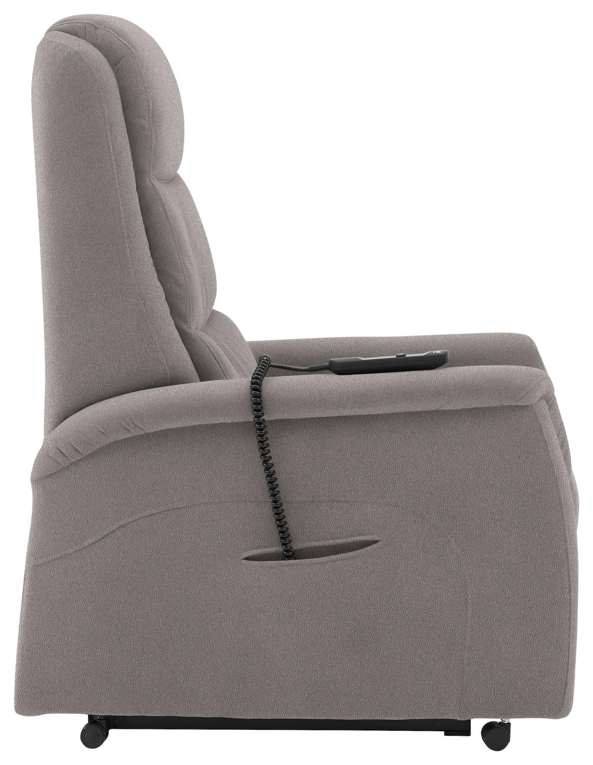 FERNSEHSESSEL in Mikrofaser Graubraun  - Graubraun/Schwarz, KONVENTIONELL, Kunststoff/Textil (70/107/88cm) - Valdera