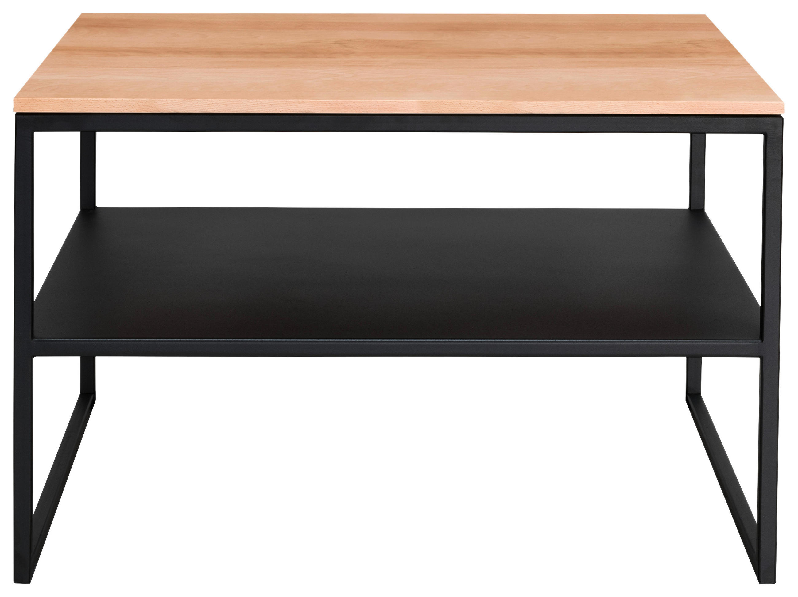 COUCHTISCH Holz, Metall 65/65/41 cm  - Buchefarben/Schwarz, Design, Holz/Metall (65/65/41cm) - Johann Jakob