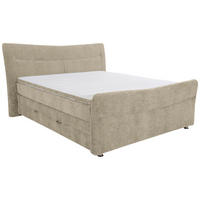 BOXSPRINGBETT 140/200 cm,  in Sandfarben, Matratze, Bettkasten, Topper, H3 = fest  - Sandfarben, KONVENTIONELL, Textil/Metall (140/200cm) - Esposa