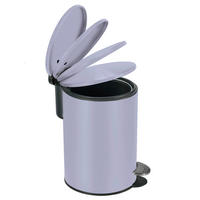 Coș De Gunoi Pentru Cosmetice metal  - lila/negru, Basics, metal (17/23cm)