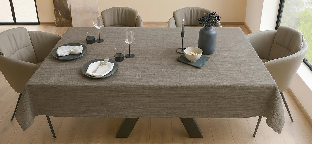 TISCHDECKE Loreen Textil Grau 150/230 cm  - Grau, Basics, Textil (150/230cm) - Dieter Knoll