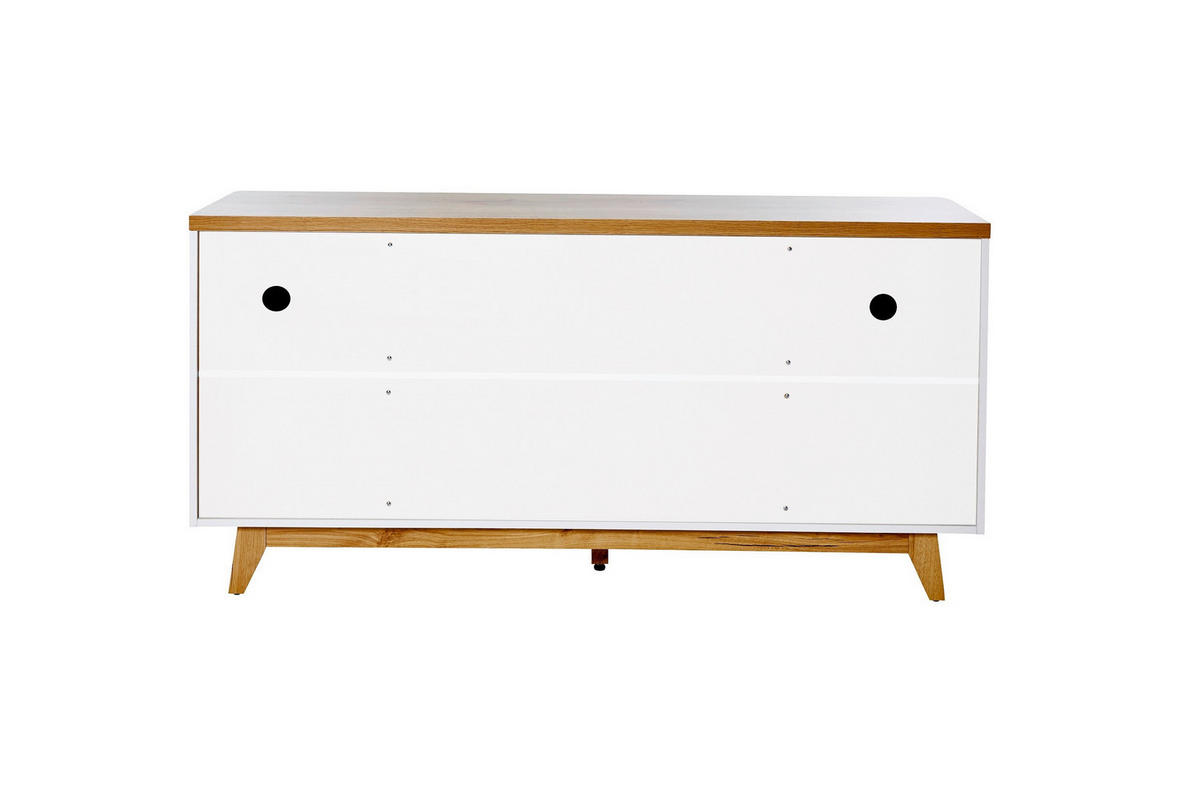 SIDEBOARD  in 160/77/39 cm  - Eichefarben/Alufarben, KONVENTIONELL, Holzwerkstoff/Metall (160/77/39cm) - Livetastic