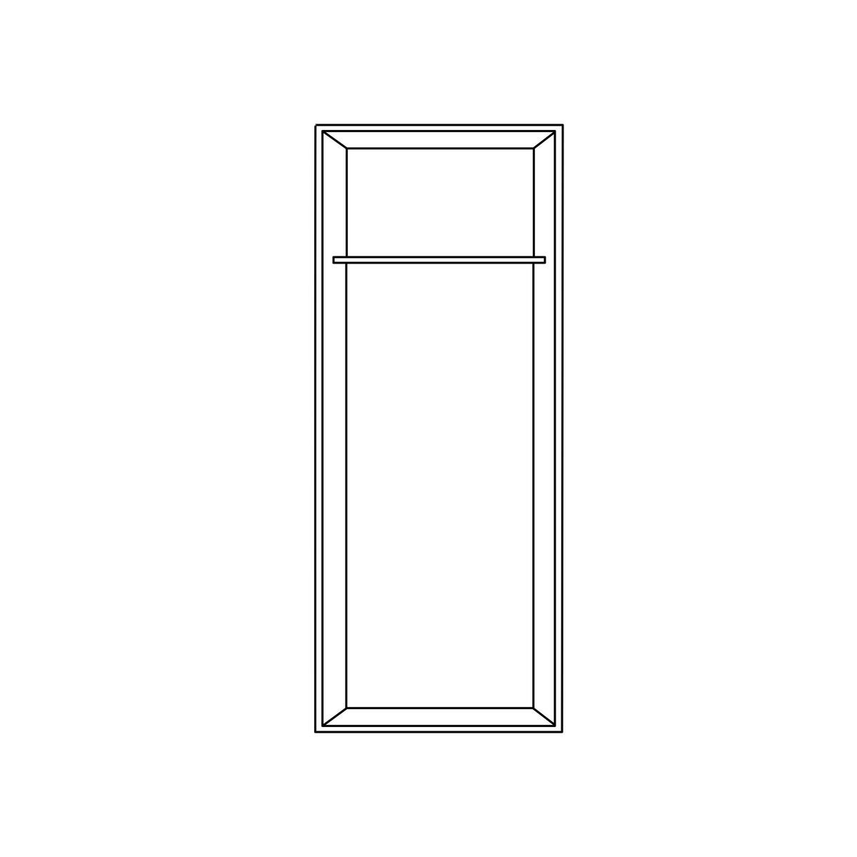DREHTÜRENSCHRANK in Weiss, Weiss Hochglanz  - Weiss Hochglanz/Weiss, Design, Holzwerkstoff/Kunststoff (91/210/54cm) - Carryhome