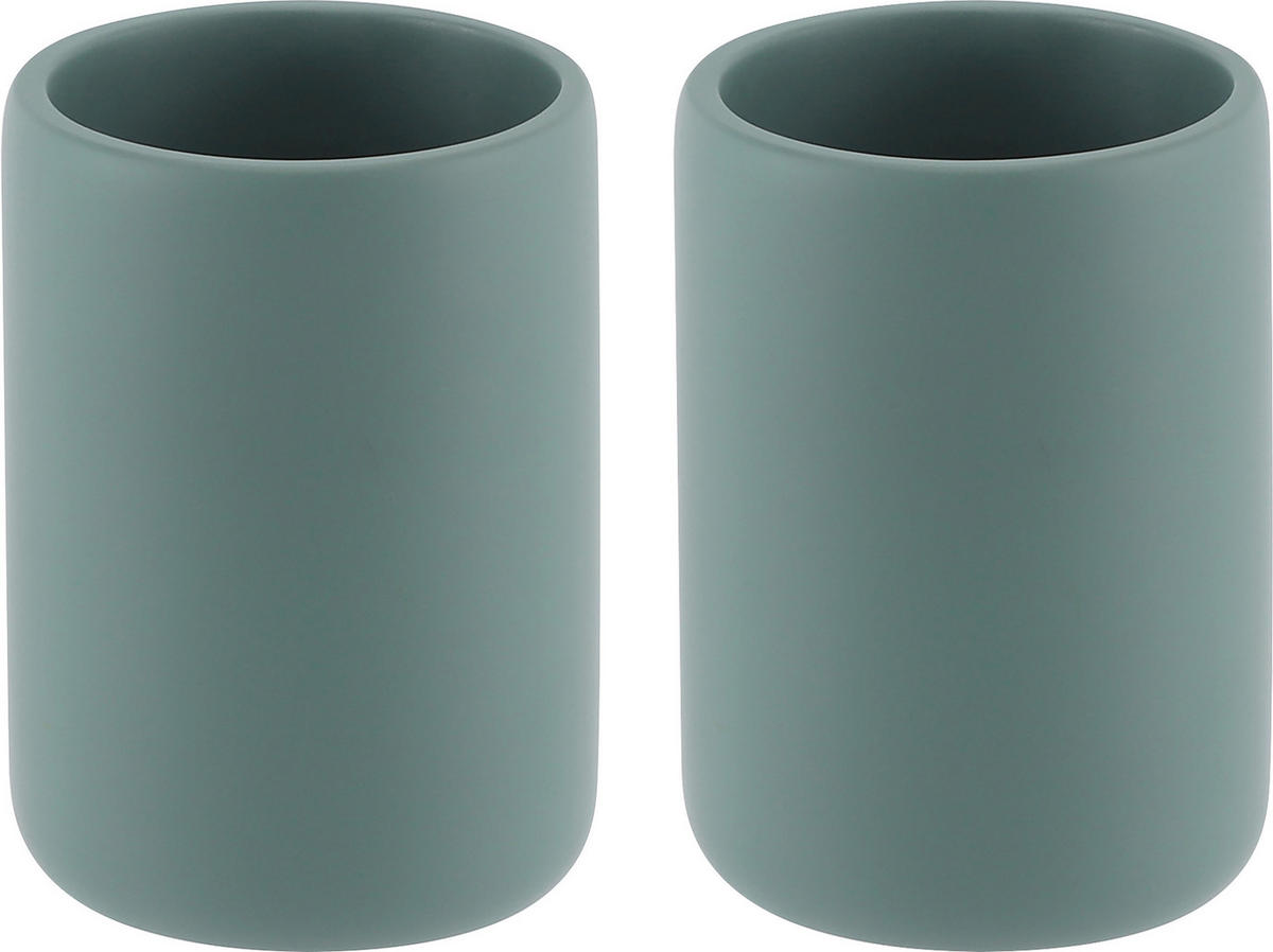 FOGKEFETARTÓ POHÁR műanyag  - zöld, Trend, műanyag (7,3/10,2cm) - Homeware