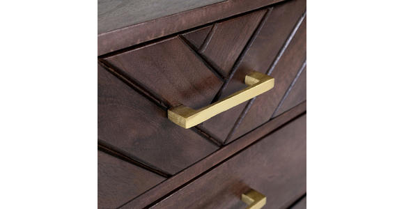 KOMMODE in 45/60/33 cm - Goldfarben/Braun, Trend, Holz/Metall (45/60/33cm) - Landscape