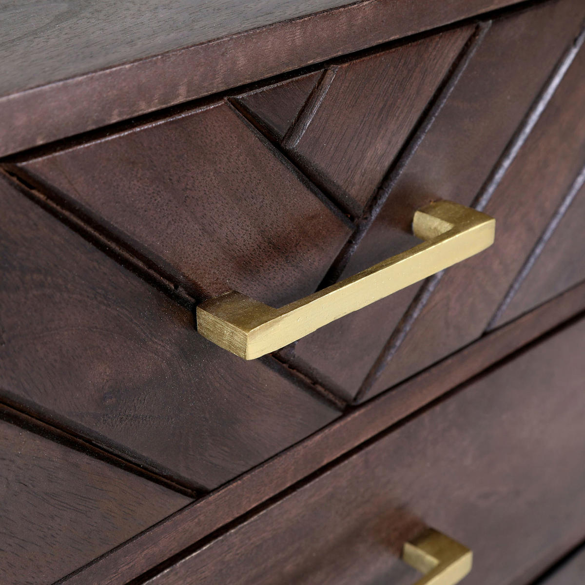 KOMMODE  in 45/60/33 cm  - Goldfarben/Braun, Trend, Holz/Metall (45/60/33cm) - Landscape