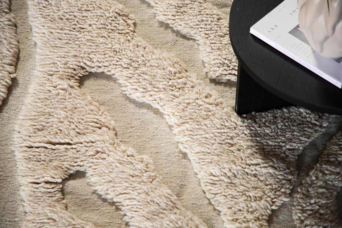 HOCHFLORTEPPICH 200/300 cm Weiß, Beige  - Beige/Weiß, LIFESTYLE, Textil (200/300cm) - P & B