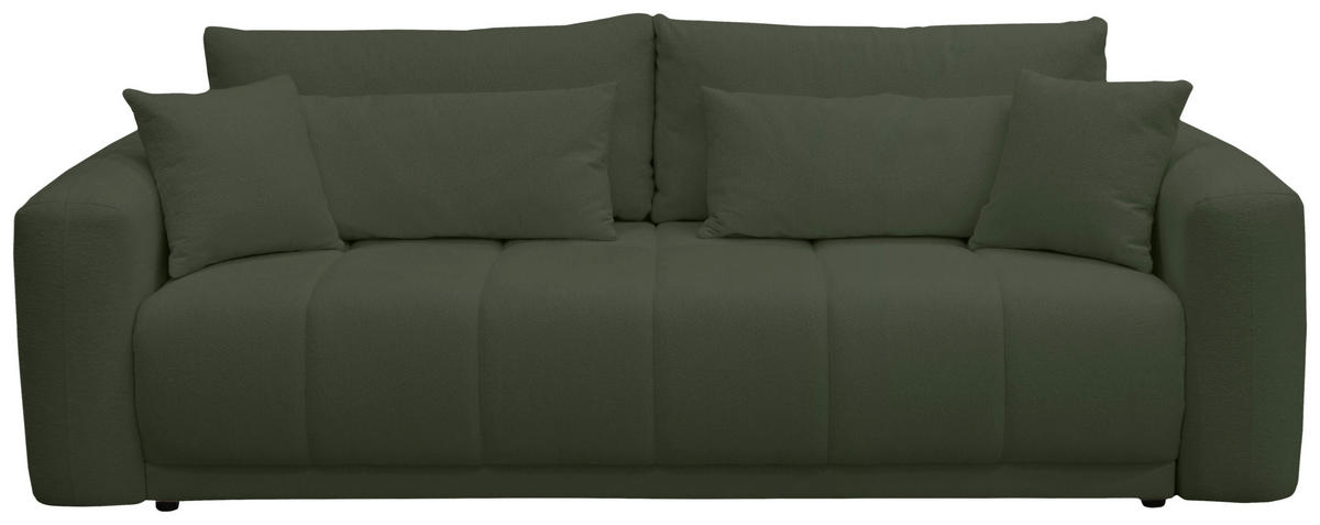 SCHLAFSOFA in Grün  - Schwarz/Grün, Design, Holz/Textil (245/90/117cm) - MID.YOU