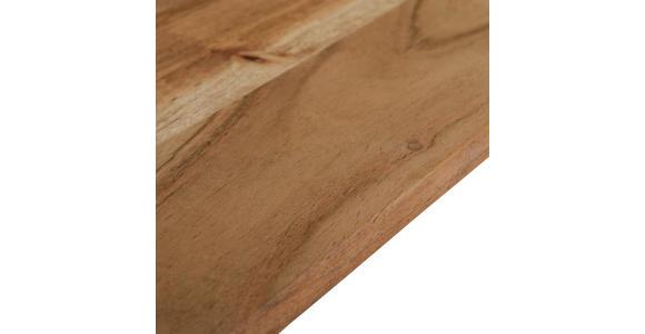 COUCHTISCH Akazie vollmassiv 120/70/45 cm rechteckig Akaziefarben, Edelstahlfarben  - Edelstahlfarben/Akaziefarben, Design, Holz/Metall (120/70/45cm) - Landscape