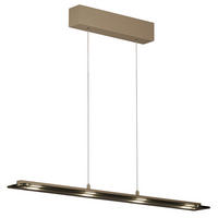 LED-HÄNGELEUCHTE Torvi   - Greige, Design, Glas/Metall (9/88cm) - Fischer & Honsel