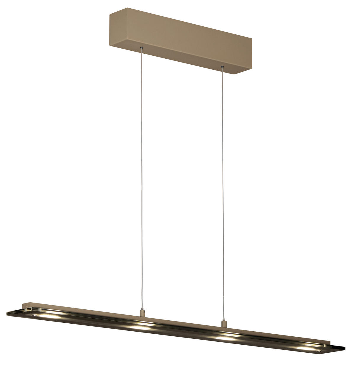 LED-HÄNGELEUCHTE Torvi   - Greige, Design, Glas/Metall (9/88cm) - Fischer & Honsel