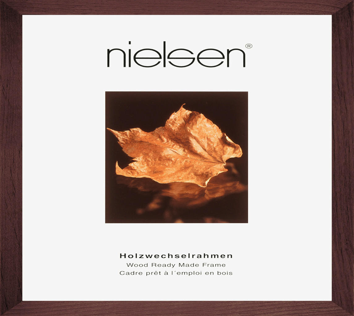 BILDERRAHMEN - Dunkelbraun, Basics, Holz (40/40cm) - Nielsen