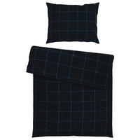 POSTEĽNÁ BIELIZEŇ, flanel, modrá, tmavomodrá, 140/200 cm - modrá/tmavomodrá, Basics, textil (140/200cm) - Esprit