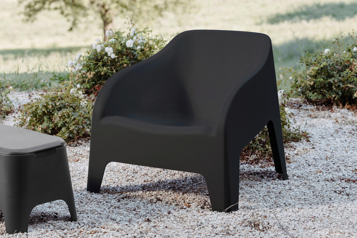 GARTENSESSEL Kunststoff Anthrazit  - Anthrazit, MODERN, Kunststoff (79/76,5/70cm)