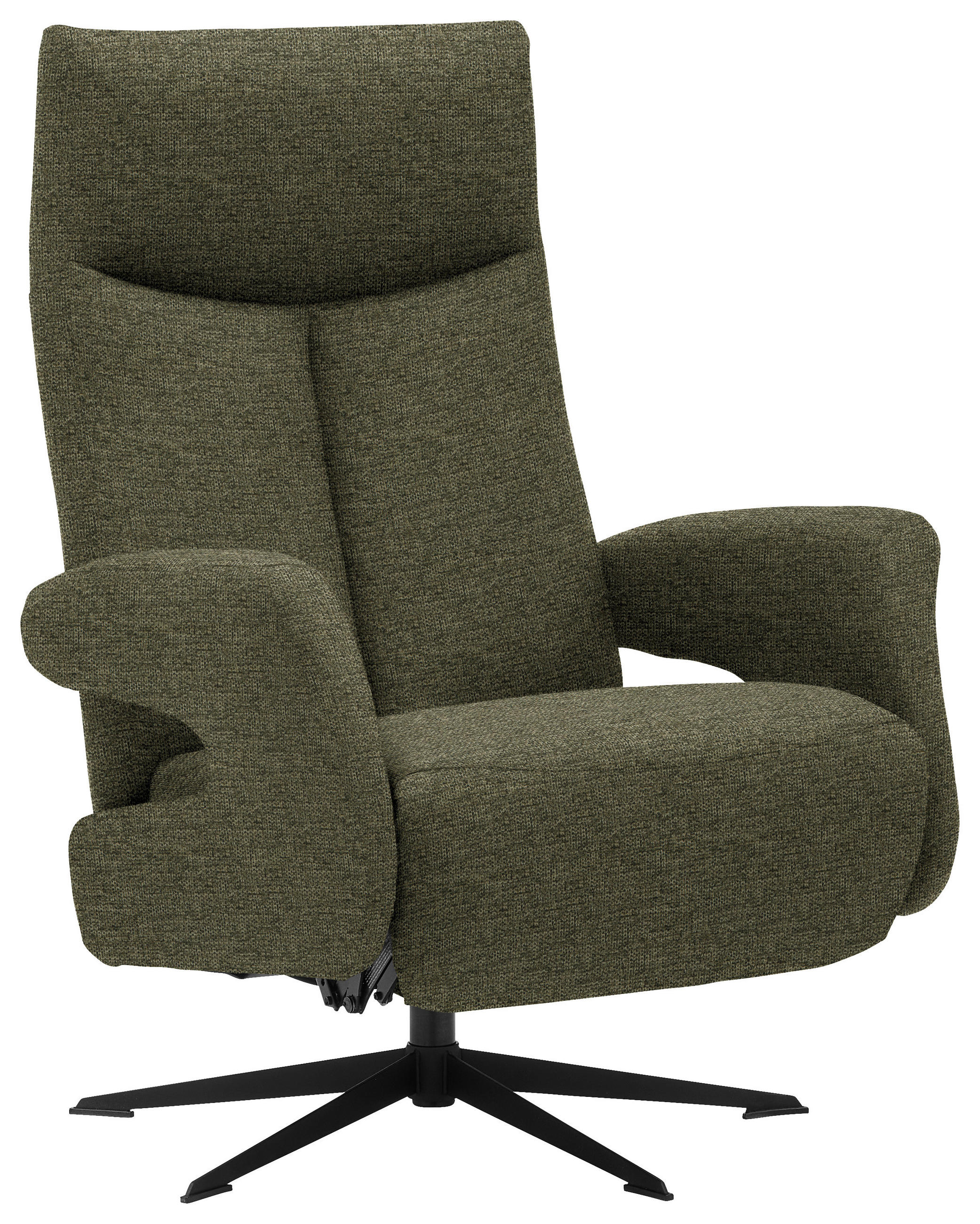 RELAXSESSEL Webstoff Relaxfunktion    - Schwarz/Grün, Design, Textil/Metall (74/105/82cm) - Welnova