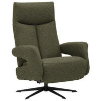 RELAXSESSEL Webstoff Relaxfunktion    - Schwarz/Grün, Design, Textil/Metall (74/105/82cm) - Welnova
