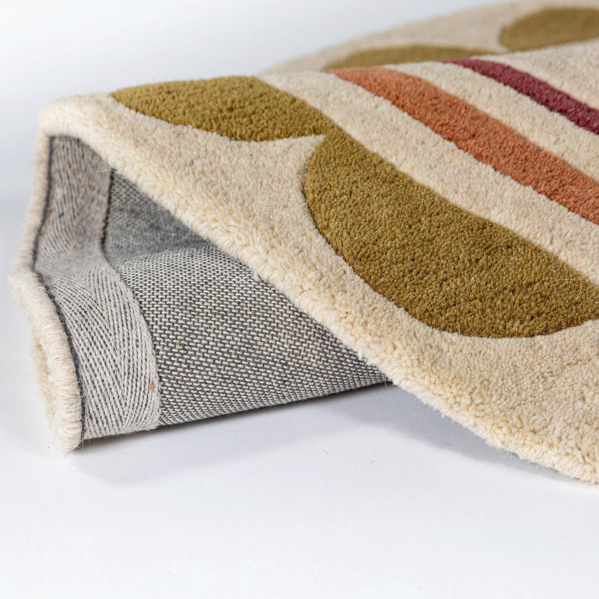 WOLLTEPPICH 120/120 cm Lois Grün rund  - Grün, Basics, Textil (120/120cm) - Flair Rugs