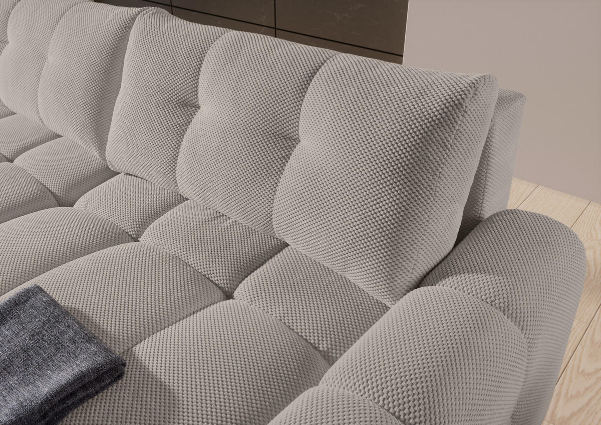 ECKSOFA Braun Flachgewebe  - Schwarz/Braun, KONVENTIONELL, Kunststoff/Textil (256/157cm) - Carryhome