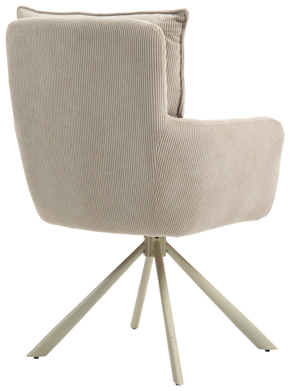 ARMLEHNSTUHL  in Feincord  - Taupe, Design, Textil/Metall (61/95/67cm) - Novel