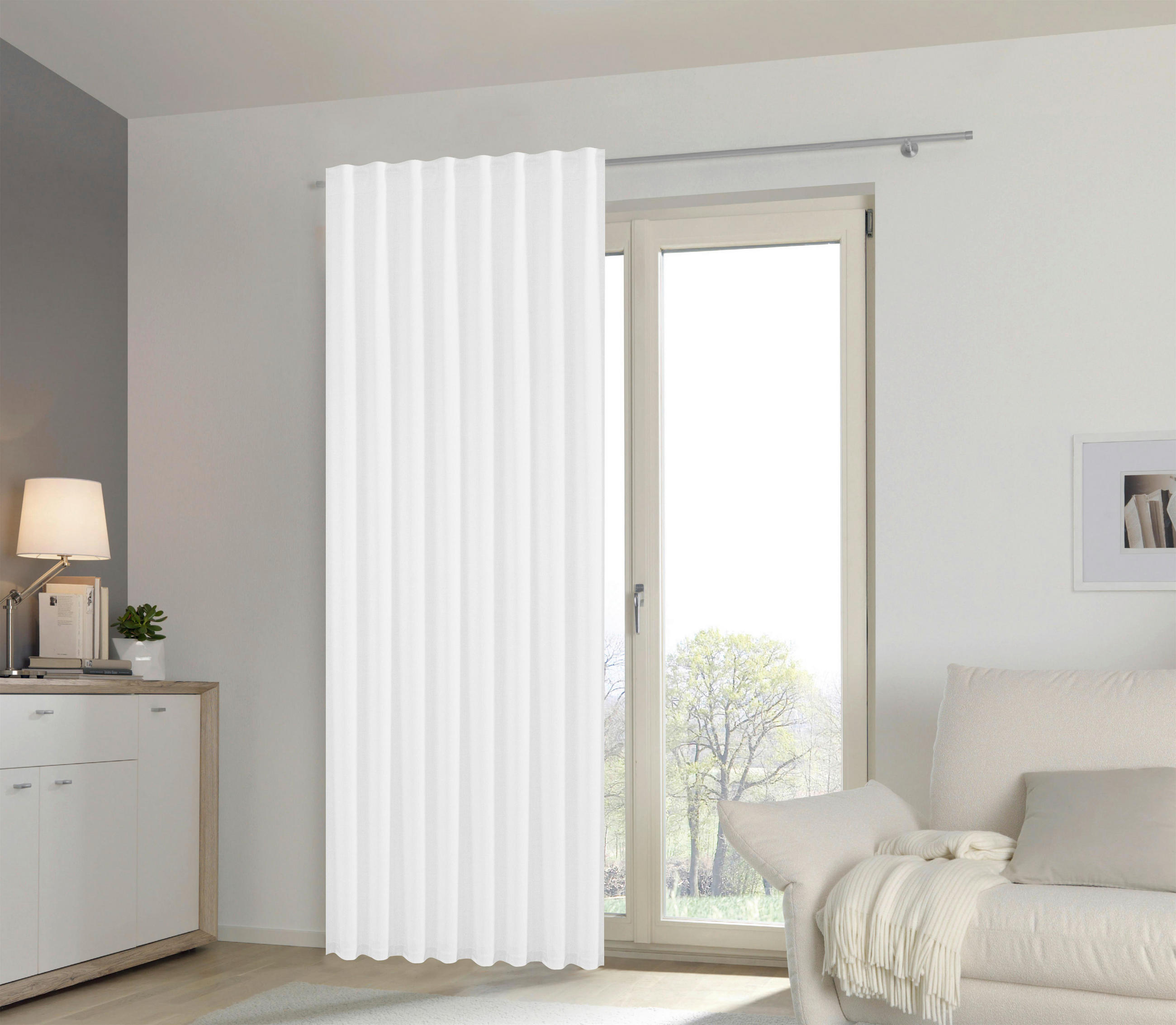 HOTOVÝ ZÁVES, nepriehľadné, 135/255 cm - prírodná farba, Basics, textil (135/255cm) - Esposa