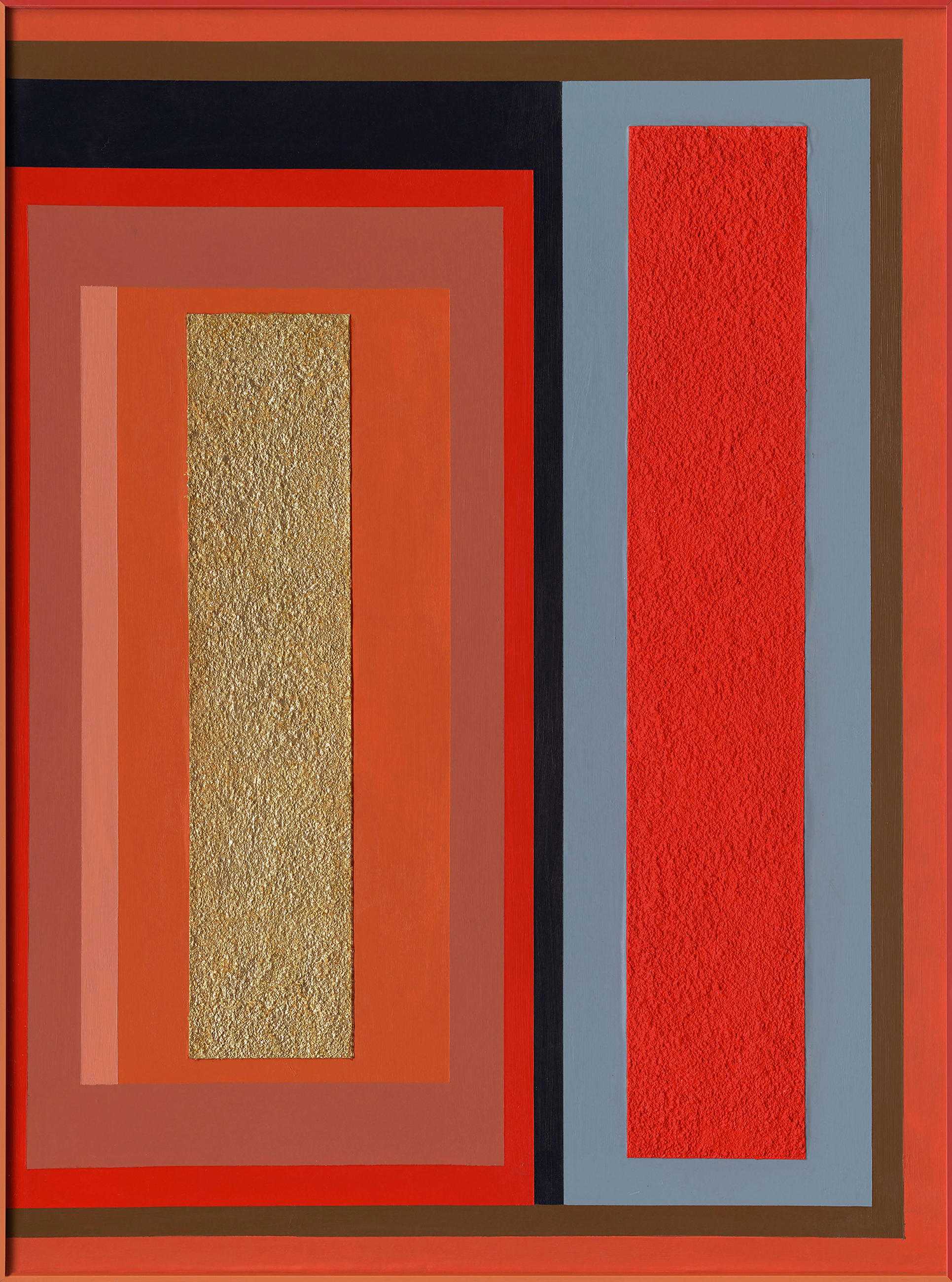 ÖLGEMÄLDE Abstraktes 70/100 cm  - Rot/Goldfarben, Design, Kunststoff/Textil (70/100cm) - Monee
