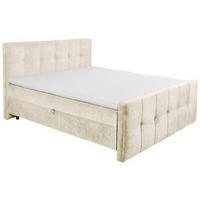 BOXBETT 160/200 cm  in Creme  - Creme/Schwarz, Modern, Holzwerkstoff/Kunststoff (160/200cm) - MID.YOU
