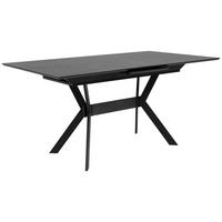 ESSTISCH Schwarz rechteckig  ausziehbar  - Schwarz, MODERN, Holzwerkstoff/Metall (160-200/90/76cm) - MID.YOU