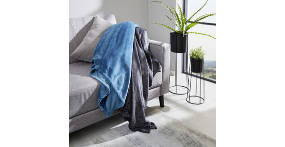 Kuscheldecke Marlies *pmb* - Dunkelgrau, MODERN, Textil (150/200cm) - Luca Bessoni