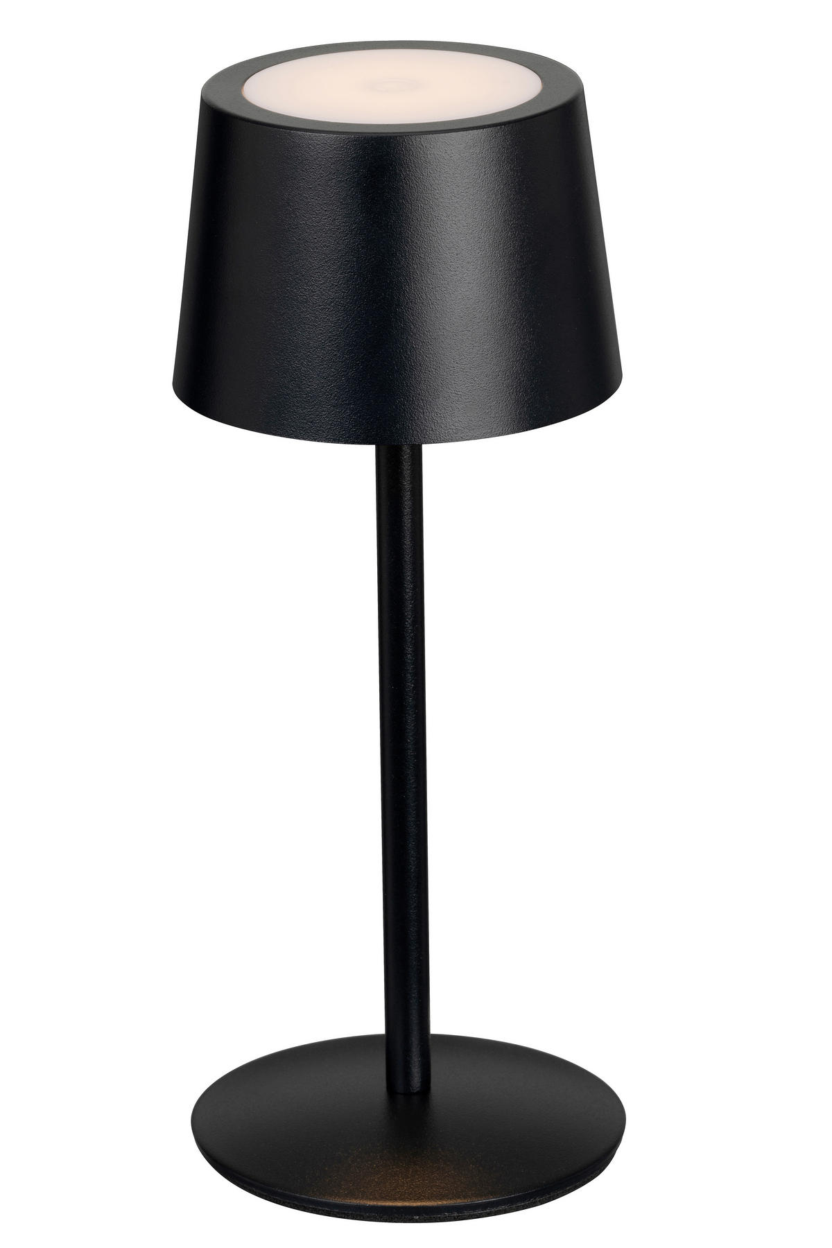 STOLNÍ LAMPA NA BATERIE, 9/22 cm  - černá, Basics, kov (9/22cm) - Novel
