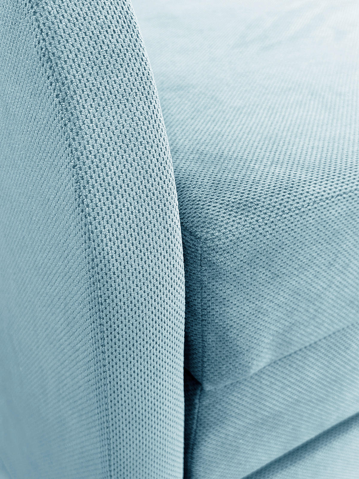 SCHLAFSOFA  mit Liegefunktion Flachgewebe Hellblau  - Schwarz/Hellblau, Design, Kunststoff/Textil (203/77/86cm) - MID.YOU