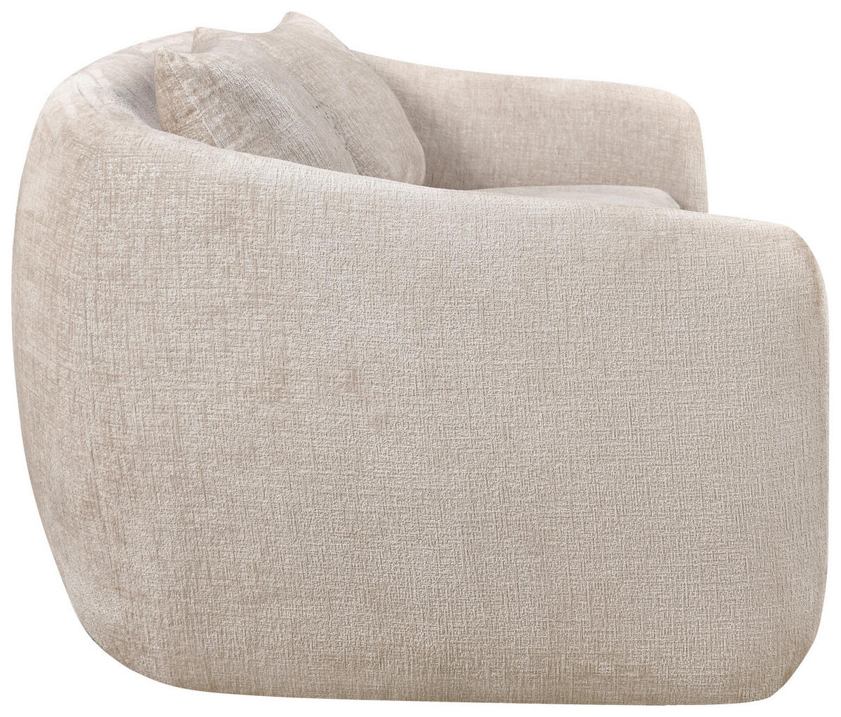 2-SITZER-SOFA Struktur Beige  - Beige/Schwarz, Design, Kunststoff/Textil (183/75/112cm) - Ambia Home