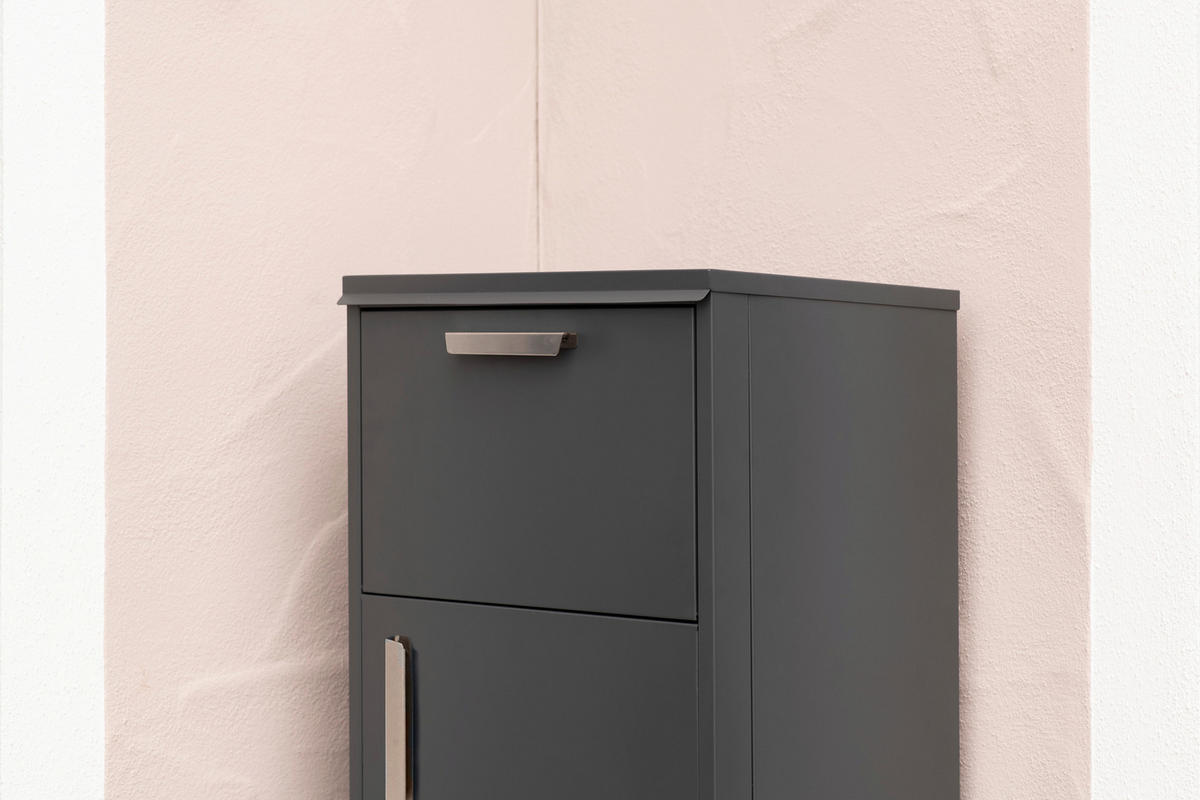 PAKETBOX  - Anthrazit, KONVENTIONELL, Metall (39/50/114cm)