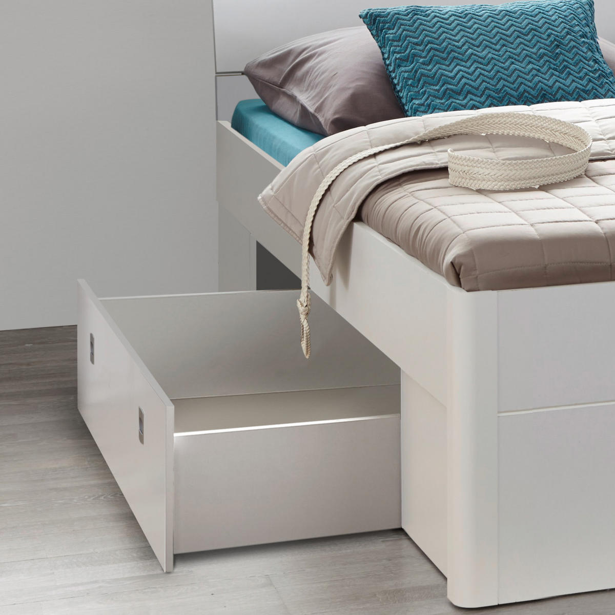 KREVET S PROSTOR. ZA ODLAGANJ   140/200 cm   bijela  - bijela, Moderno, drvni materijal (140/200cm) - MID.YOU