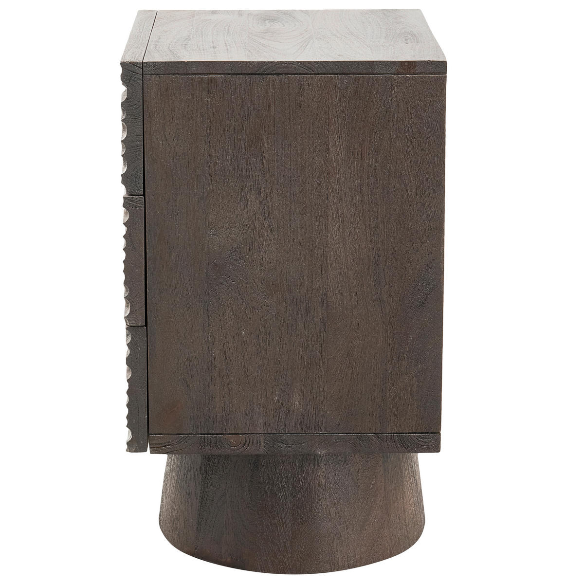 NACHTTISCH  in Mangoholz Walnussfarben  - Walnussfarben, Design, Holz (40/37/63,5cm) - Livetastic
